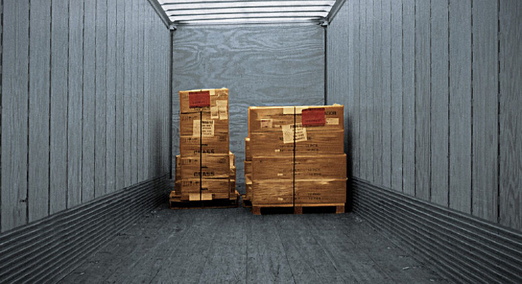 2 pallets in an LTL dry van trailer